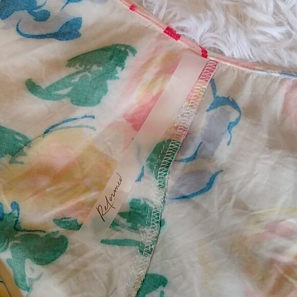 Reformation Nutmeg Floral Cut Out Fit + Flare Mini - Picture 6 of 7